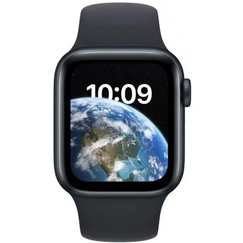 APPLE Watch SE 2022 GPS 44mm éjfekete aluminium tok éjfekete sport pánt
