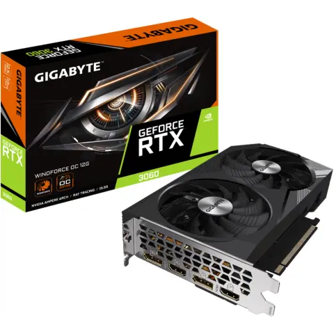 GIGABYTE GV-N3060WF2OC-12GD GeForce RTX 3060 12GB GDDR6 WINDFORCE OC PCIE