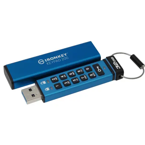 KINGSTON IronKey Keypad 200 32GB USB 3.0 Kék