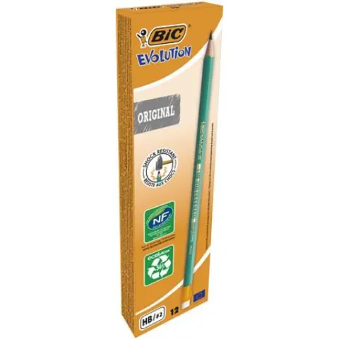 BIC Evolution Original Grafitceruza radírral HB hatszögletű 12 db