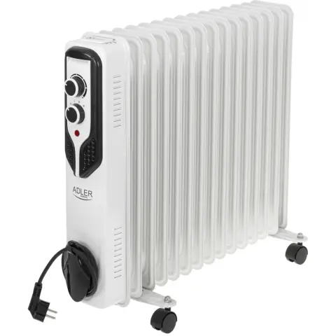 ADLER AD 7819 Olajjal töltött radiátor 15 borda 2500 W fehér