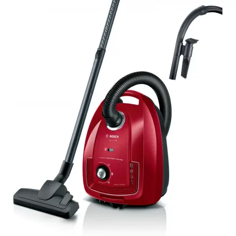 BOSCH BGB38RD2 Serie 4 Porszívó porzsákos vörös / fekete