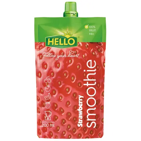 Hello smoothie strawberry fruit smoothie 200 ml