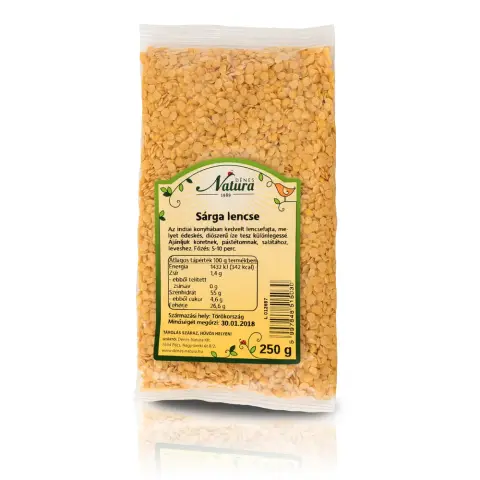 Natura yellow lentils 250 g