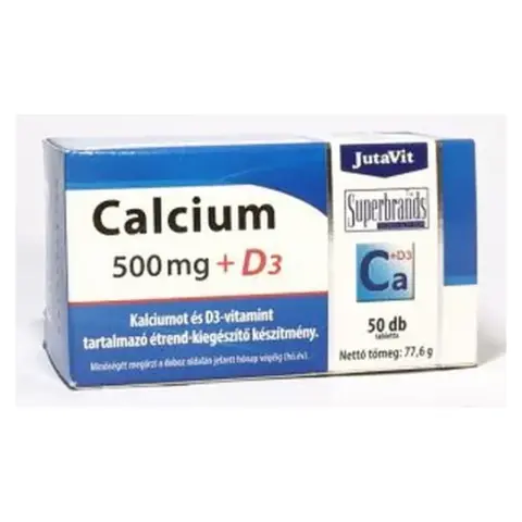 JUTAVIT 27204 Calcium 500 mg + D3 tabletta 50db