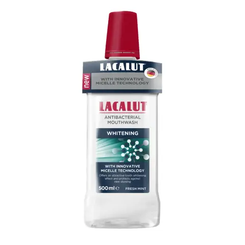 Lacalut antibakterális micellás szájvíz whitening 500 ml