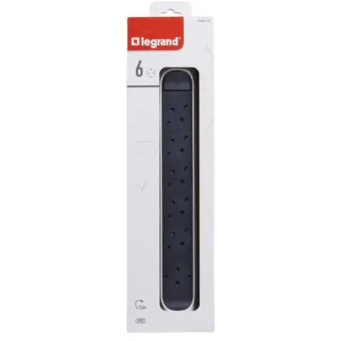 LEGRAND 694533 Premium Elosztó 6 aljzat 1.5m fehér-fekete