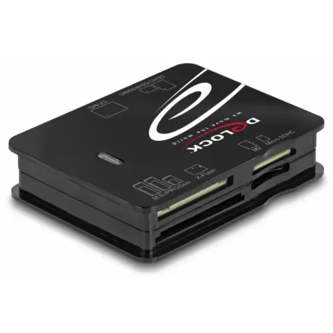 DELOCK 91007 USB 2.0 kártyaolvasó CF / SD / Micro SD / MS / xD / M2 memóriakártyákhoz