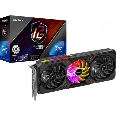 ASROCK Arc A770 8GB GDDR6 Phantom Gaming D OC PCIE