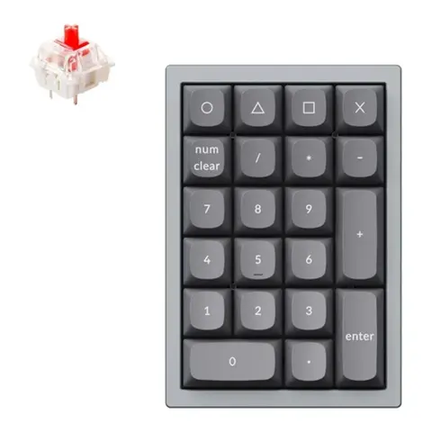 KEYCHRON Q0 Swappable RGB Red Switch szürke
