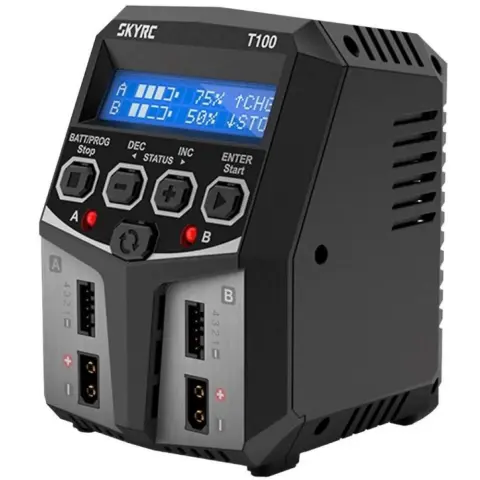 SKYRC T100 2x50W akkumulátor töltő