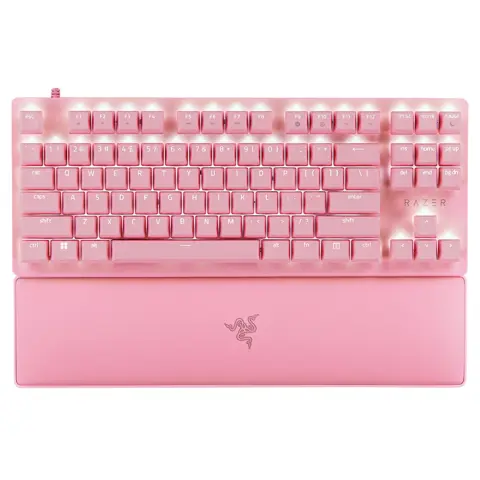 RAZER Huntsman V2 TKL Linear Optical US Angol rózsaszín