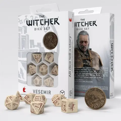 Q WORKSHOP Dobókocka készlet The Witcher: Vesemir - The Old Wolf