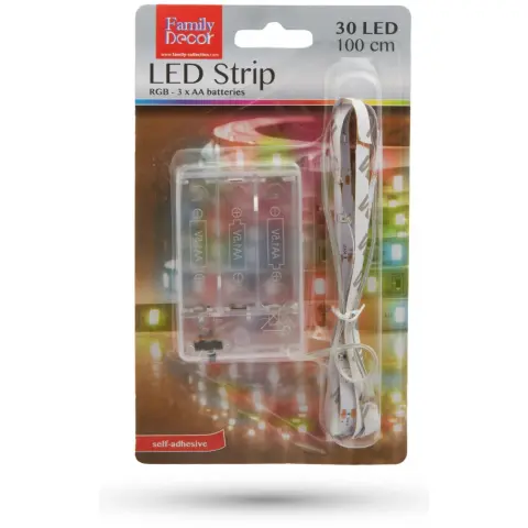 DELIGHT 55885 LED szalag színes 1 m 3 x AA elemes