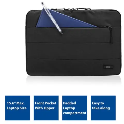 ACT CONNECTIVITY AC8520 City Laptop Sleeve 15.6" Schwarz