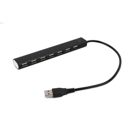 GEMBIRD USB 2.0 7-port hub fekete