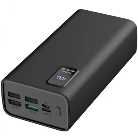 PLATINET PMPB30WQC728B Powerbank 2xUSB 30000mAh Led fekete