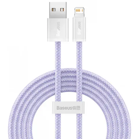 BASEUS USB Lightning Töltő/adat Lila 2m CALD040105
