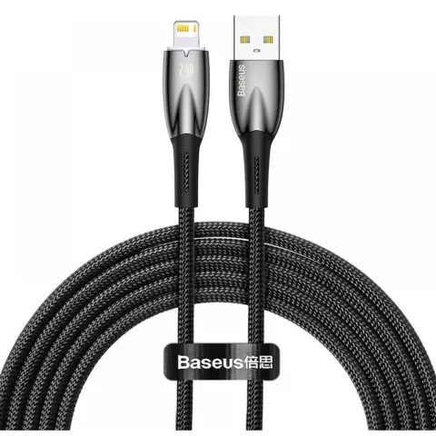 BASEUS USB Lightning Töltő/adat Fekete 2m CADH000301