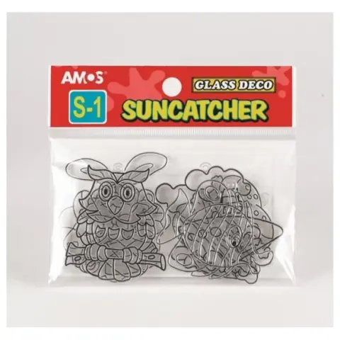 AMOS Suncatcher kifesthető műanyag képek 6 darabos szett