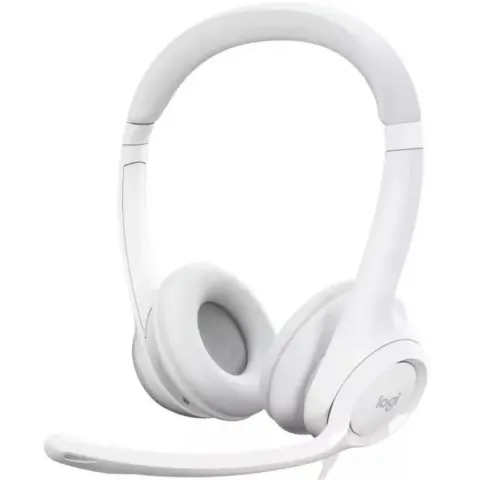 LOGITECH Stereo Headset H390 bela