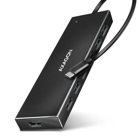 AXAGON HUE-F7C SuperSpeed USB-C FLAT CHARGING hub