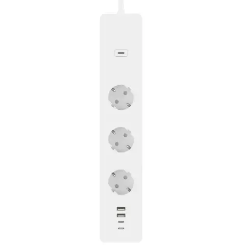 WOOX R6132 Elosztó 3 aljzat 4x USB 1.5m fehér
