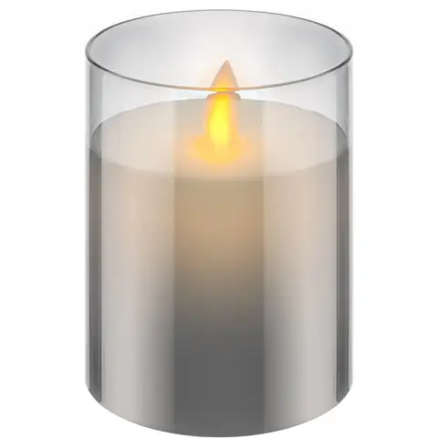 GOOBAY LED Real Wax Candle in Glass 7.5 x 10 cm