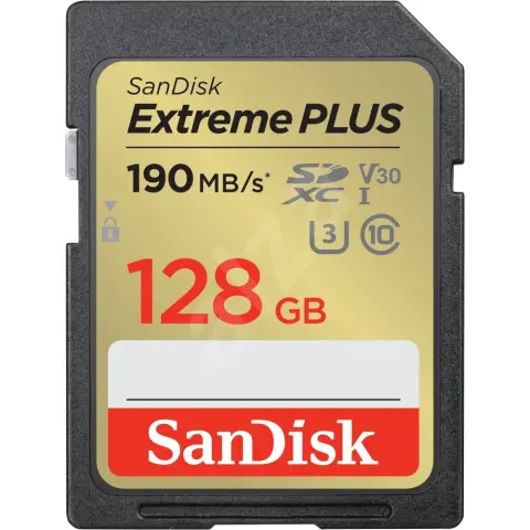SANDISK Extreme Plus 128GB SDXC 90 MB/s SDSDXWA-128G-GNCIN