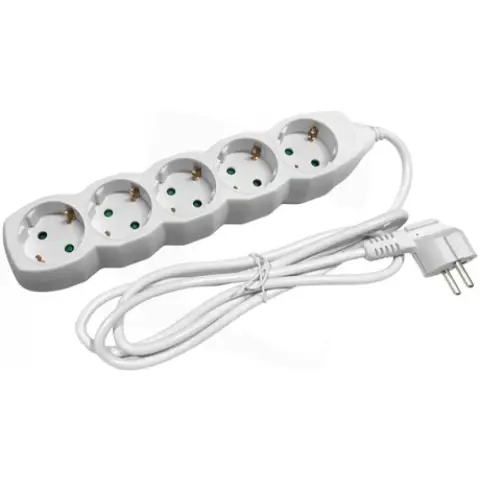 ENTAC ESE1.5G5-3 Splitter 5 outlet 3m white