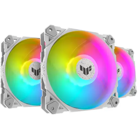 ASUS TUF Gaming TF120 ARGB fehér 3 darabos szett vezérlővel