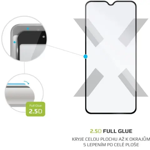 FIXED Tempered Glass screen protector Xiaomi Redmi Note 8T fekete
