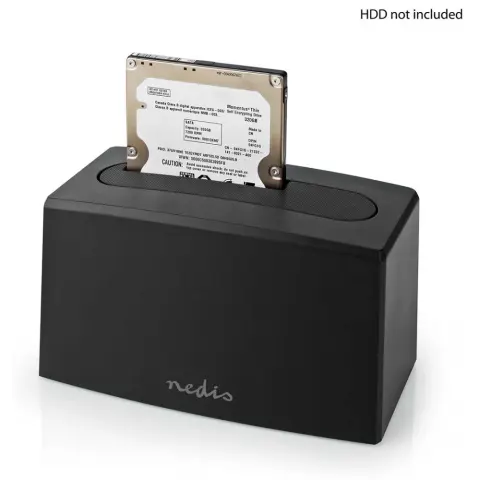 NEDIS HDDUSB3210BK andocare 2.5-3.5" SATA HDD USB 3.2 Gen1 negru