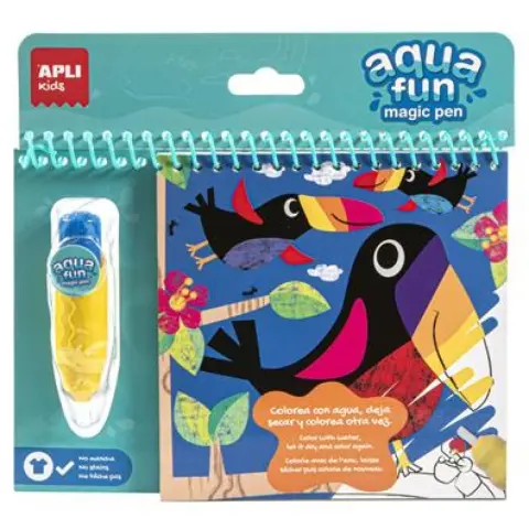 APLI Kids Aqua Fun színezőfüzet vízbázisú dzsungel