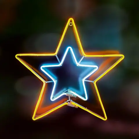 LED-es neon light figura csillag