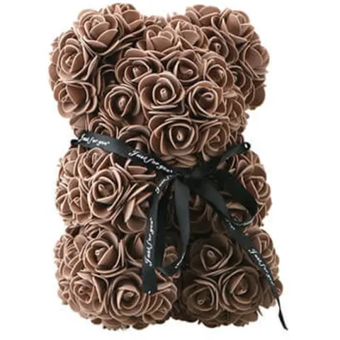 Rózsa maci - barna 25 cm