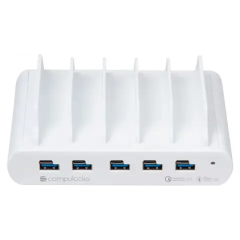 COMPULOCKS 5 Port USB and USB-C Multiple Tablet Charging Station - EU Plugs