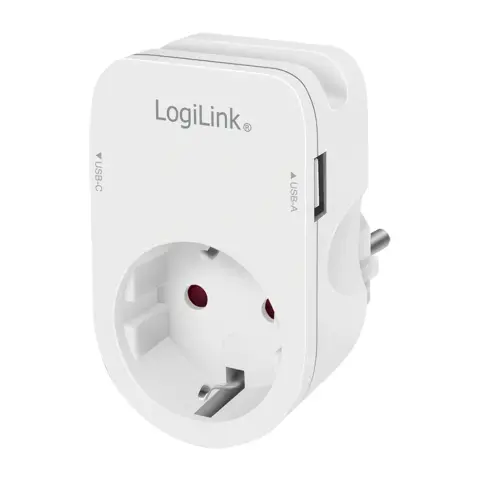 LOGILINK PA0259 Fali aljzat 2x USB fehér