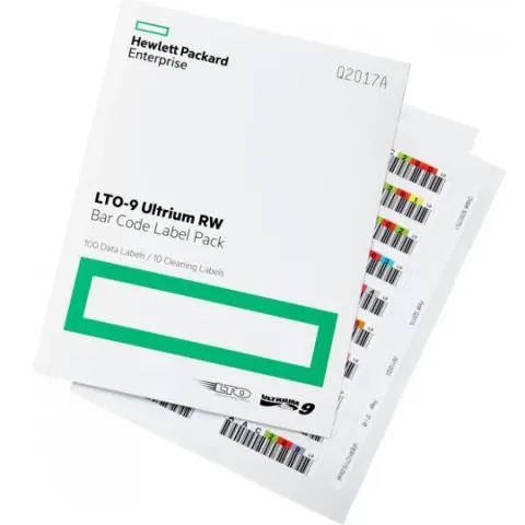 HP LTO-9 Ultrium RW Bar Code Label Pack Q2017A