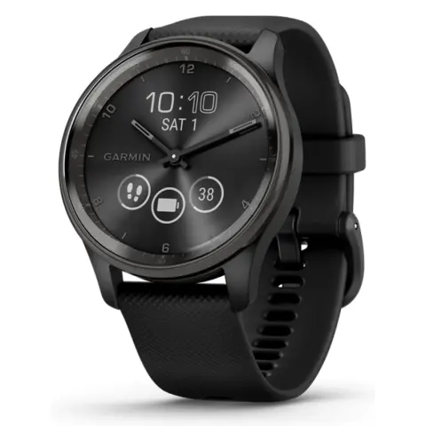 GARMIN Vívomove Trend fekete szilikon szíjjal