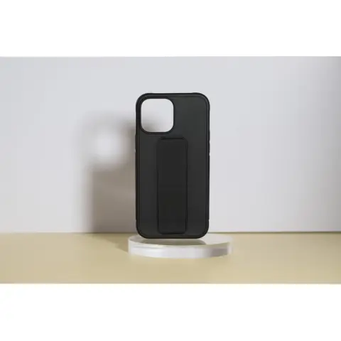 CELLECT TPU+PC Gumírozott hátlaptok kitámasztóval iPhone 14 Pro Max fekete