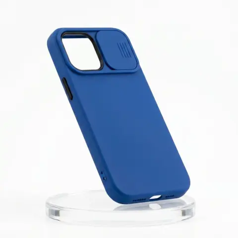 CELLECT TPU+PC Hrbtni ovitek z drsnim ščitnikom za kamero iPhone 14 temno moder