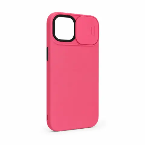 CELLECT TPU+PC Hrbtni ovitek z drsnim ščitnikom za kamero iPhone 14 rožnat