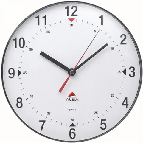 ALBA Zidni sat Classic 25 cm crno magnetski sa stražnjim poklopcem