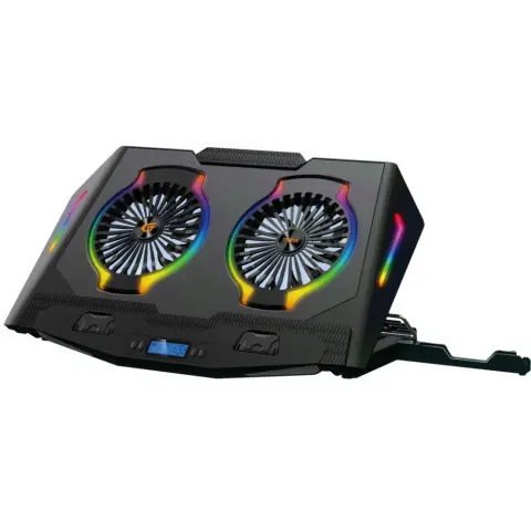 CONCEPTRONIC ERGO 2-Fan Gaming Laptop Cooling Pad with Mobile Holder