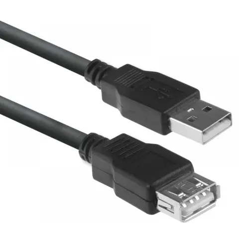 ACT CONNECTIVITY USB Hosszabbító Fekete 1.8m AC3040