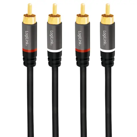 LOGILINK RCA Összekötő Fekete 2m CA1204
