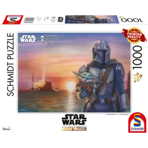 SCHMIDTSPIELE Puzzle játék 1000 darabos Thomas Kinkade Studios: Star Wars The Mandalorian - A New Direction