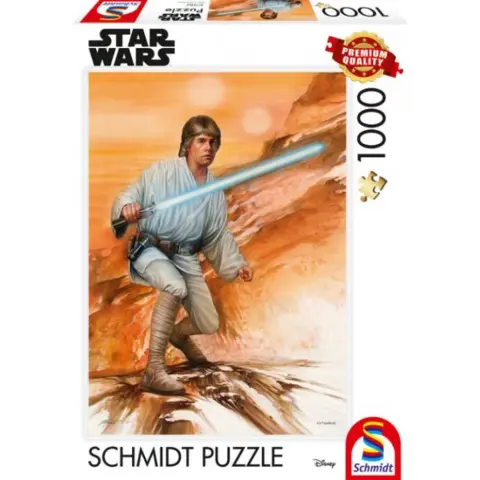SCHMIDTSPIELE Puzzle játék 1000 darabos Monte Moore: Star Wars - Fearless/Luke Skywalker
