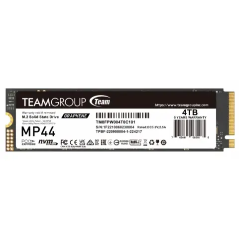 TEAM GROUP 4TB MP44 M.2 PCIe M.2 2280 TM8FPW004T0C101